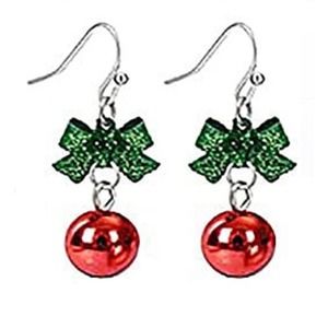 Christmas Bow Drop Earrings